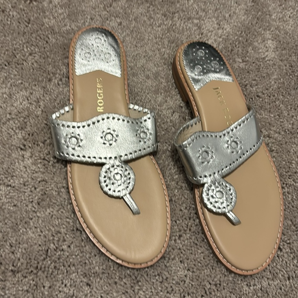 Jack Rogers Silver Sandals NWT - Picture 5 of 8
